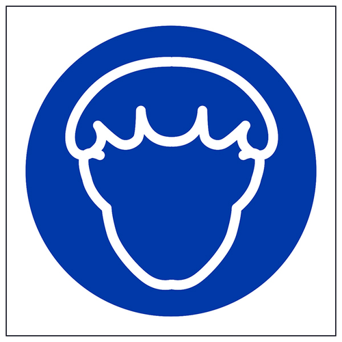 Hairnet Safety Sign Compliant EN ISO For Kitchen Staff