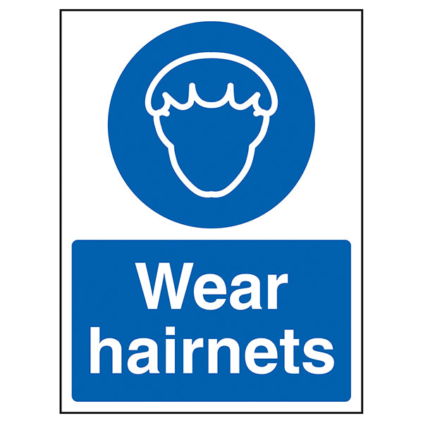 Wear Hairnets Safety Sign Essential Hygiene For Catering