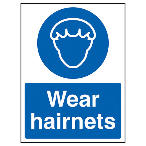 Wear Hairnets Safety Sign Essential Hygiene For Catering