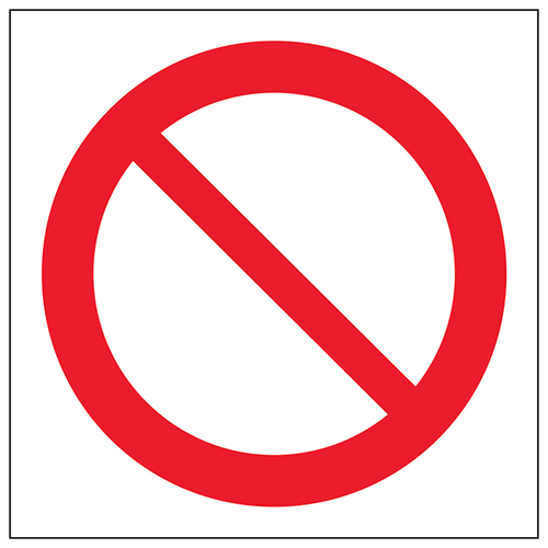 Prohibition Symbol Safety Sign Clear Compliant Workplace