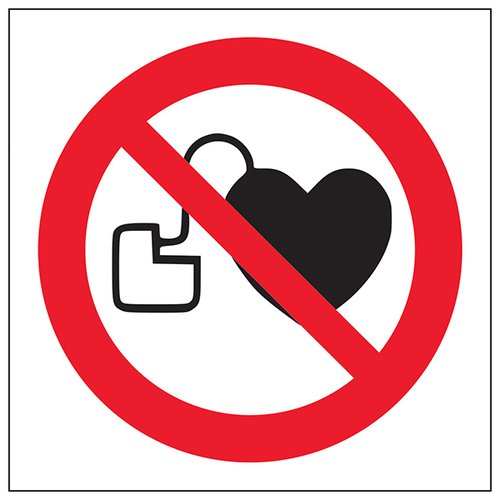 No Pacemakers Safety Sign Compliant Durable For Workplaces