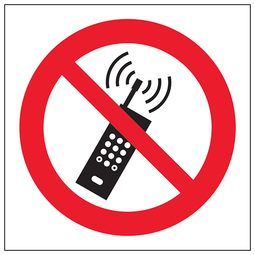 No Mobile Phones Safety Sign Compliant Durable Workplace