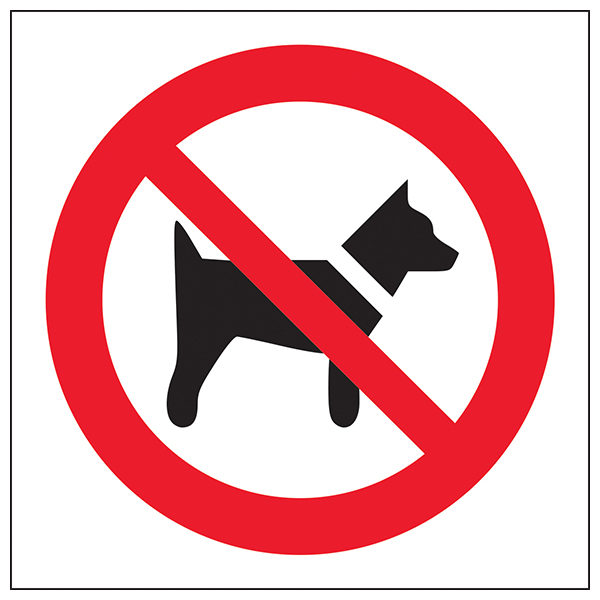 No Dogs Safety Sign Compliant Durable Workplace Prohibition