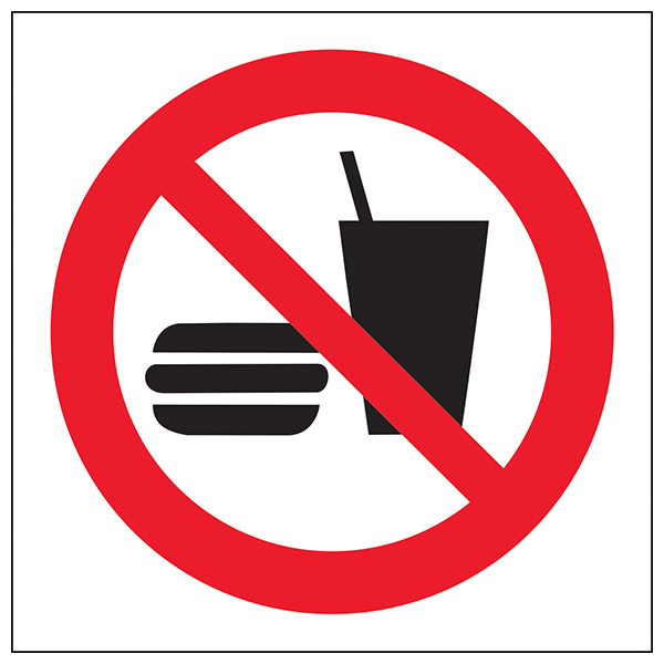 No Food Or Drink Safety Sign Clear Hygiene For Kitchens