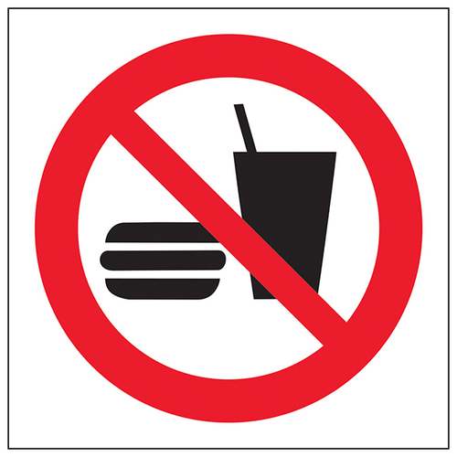 No Food Or Drink Safety Sign Clear Hygiene For Kitchens