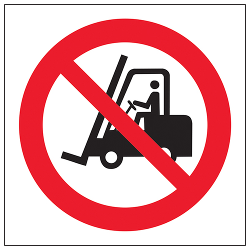 No Forklifts Safety Sign Pro Durable Site Compliance