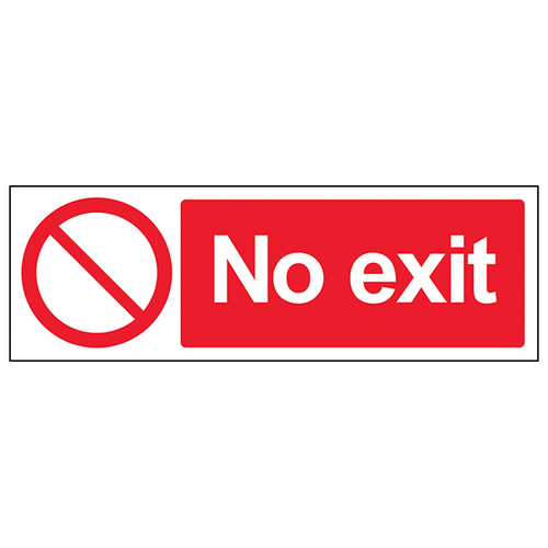 No Exit Safety Sign Compliant EN ISO 7010 For Workplace