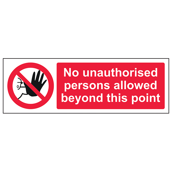 No Unauthorised Persons Safety Sign Compliant For Schools