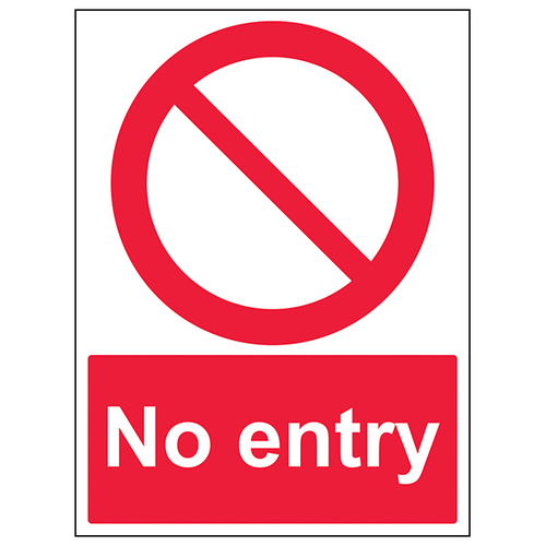 No Entry Safety Sign Portrait Compliant For Workplaces