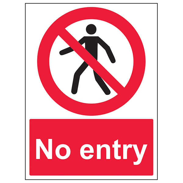 No Entry With Man Safety Sign Compliant For Schools
