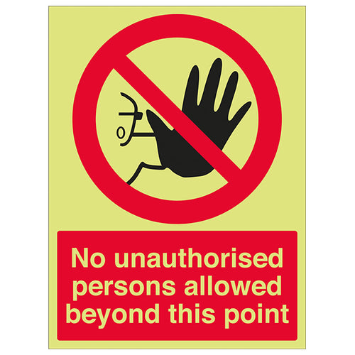No Unauthorised Persons Safety Sign GITD For Workplace