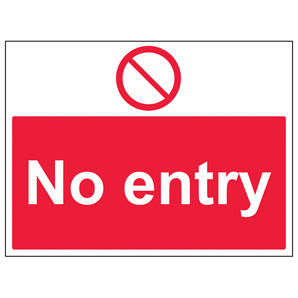 No Entry Safety Sign Large Compliant Durable For Businesses