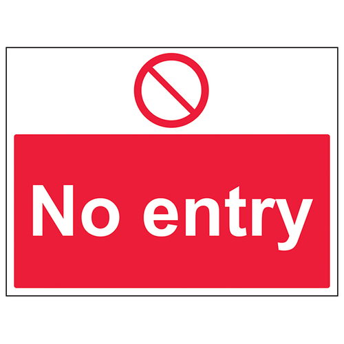 No Entry Safety Sign Large Compliant Durable For Businesses
