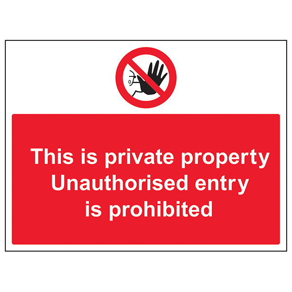 Unauthorised Persons Prohibited Safety Sign For Workplace