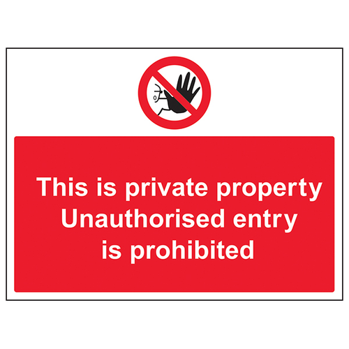 Unauthorised Persons Prohibited Safety Sign For Workplace