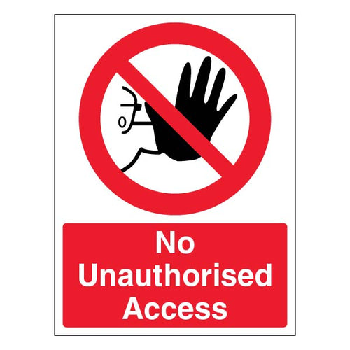 No Unauthorised Access Safety Sign Durable Workplace