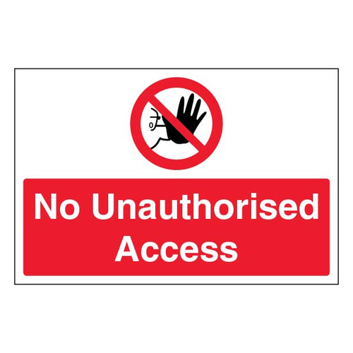 No Unauthorised Access Safety Sign Durable For Worksites