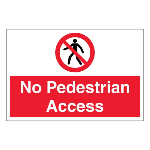 No Pedestrian Access Safety Sign Durable For Site Managers