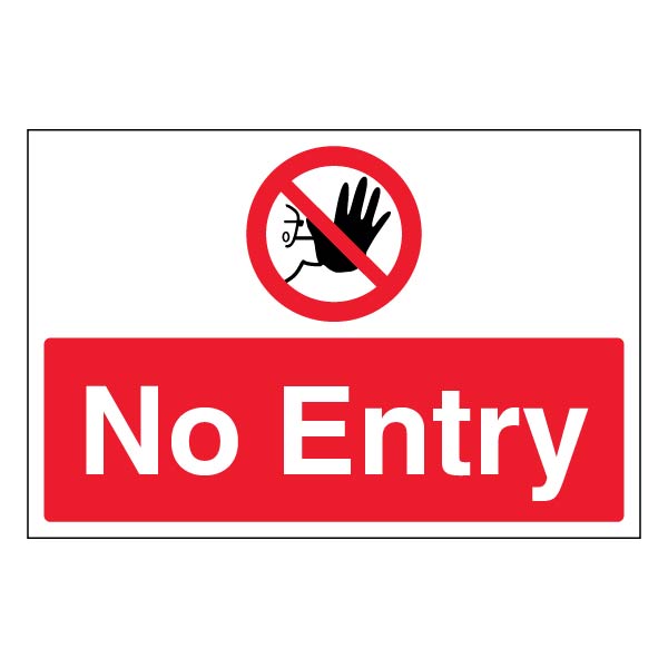 No Entry Safety Sign High Visibility Compliant Workplace