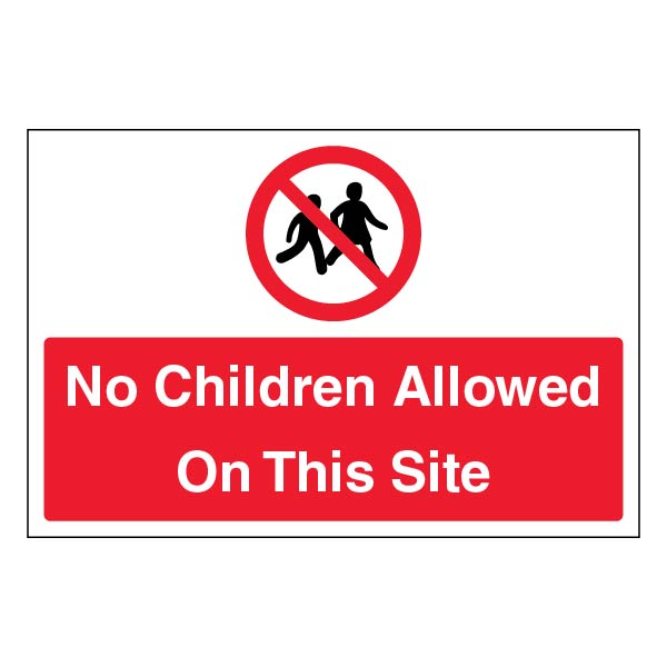 No Children Allowed Safety Sign Large Landscape For Sites