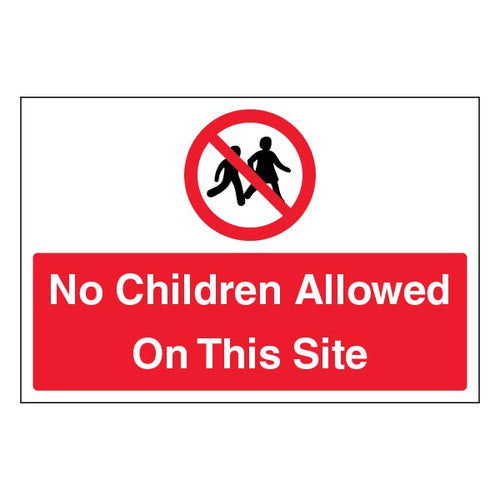 No Children Allowed Safety Sign Large Landscape For Sites