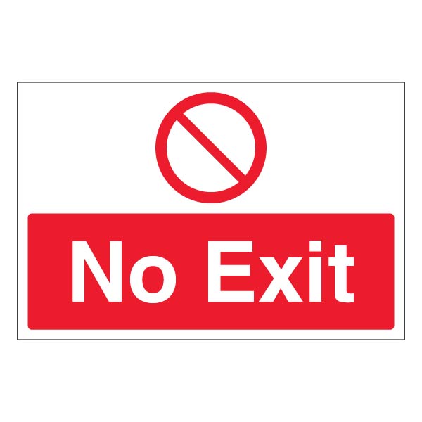 No Exit Safety Sign Compliant High Visibility For Business