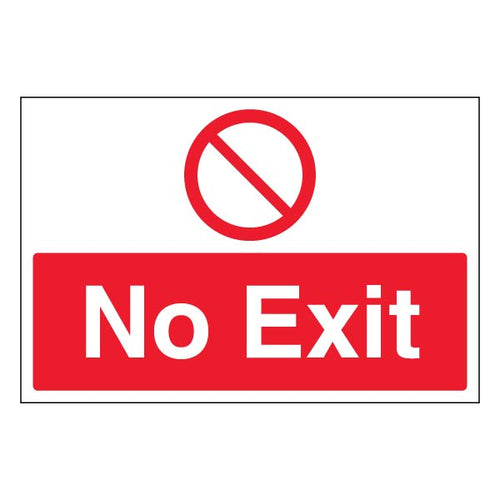 No Exit Safety Sign Compliant High Visibility For Business