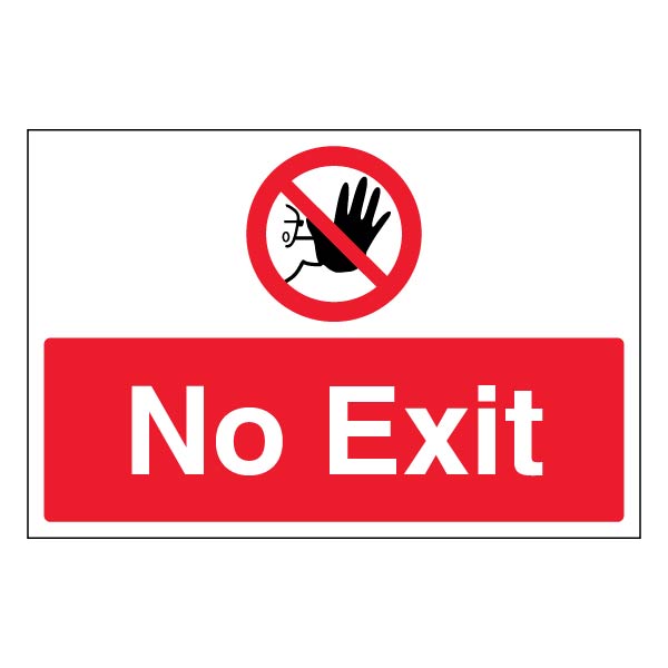 Halt No Exit Safety Sign Large Landscape For Workplaces