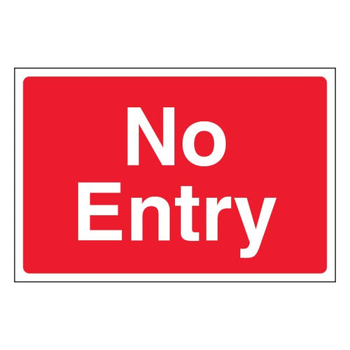 No Entry Safety Sign Large Landscape Durable For Workplace