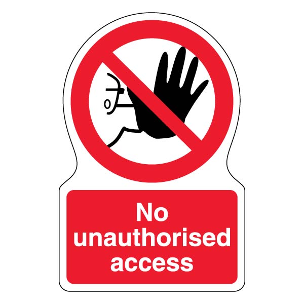 No Unauthorised Access Safety Sign Eye Catching For Sites