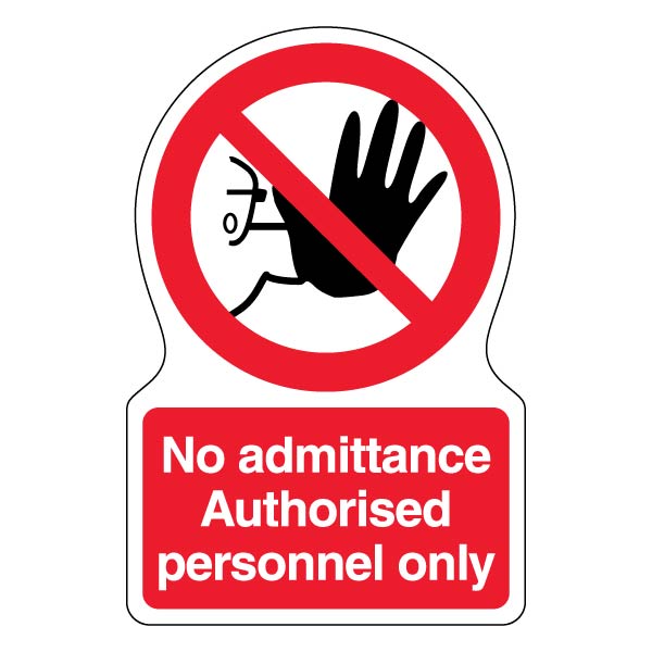 No Admittance Safety Sign Eye Catching For Site Managers