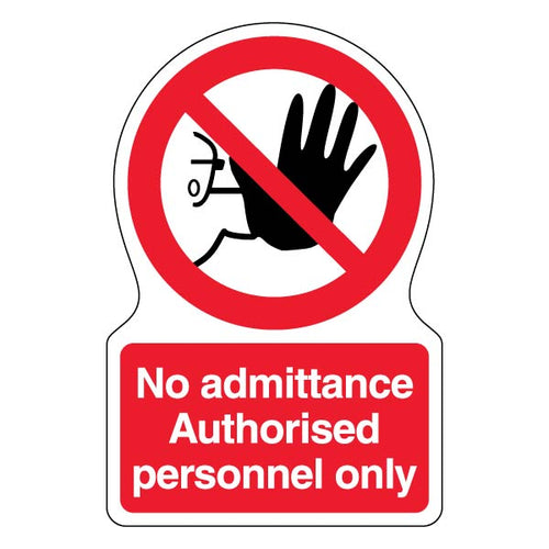 No Admittance Safety Sign Eye Catching For Site Managers