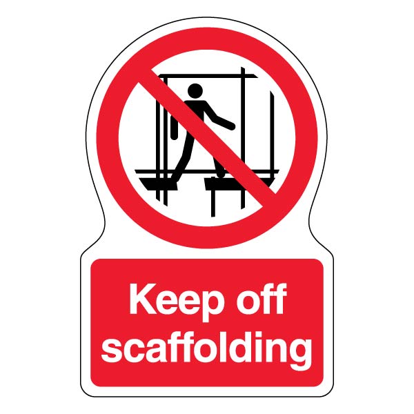 Keep Off Scaffolding Safety Sign High Visibility Site