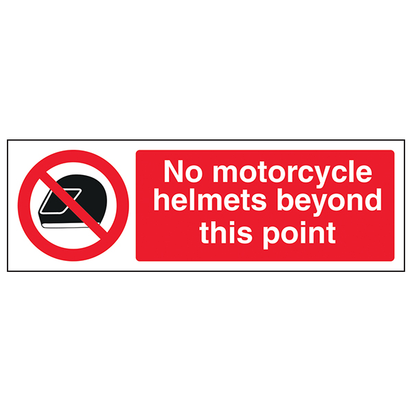 No Motorcycle Helmets Safety Sign Compliant For Sites