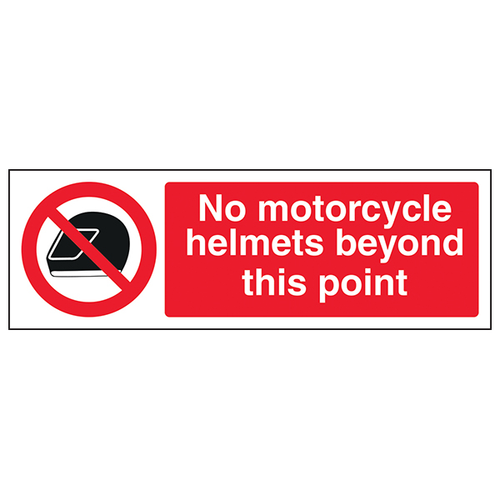 No Motorcycle Helmets Safety Sign Compliant For Sites