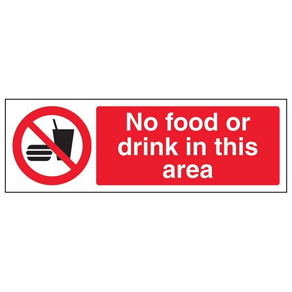 No Food Or Drink Safety Sign Hygiene Control For Staff