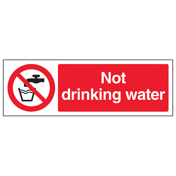 Not Drinking Water Safety Sign High Contrast For Worksites