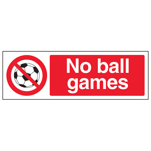 No Ball Games Safety Sign Compliant EN ISO For Schools