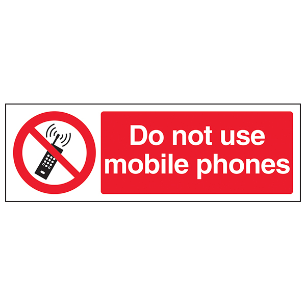 Do Not Use Mobile Phones Safety Sign School Compliant
