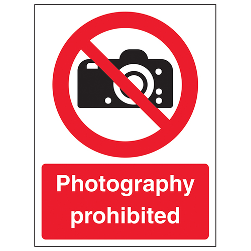 No Cameras Safety Sign Clear Prohibition For Workplaces