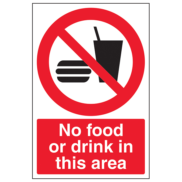 No Food Or Drink Safety Sign Compliant For Schools Staff