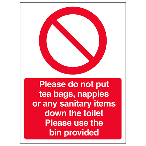 Please Use Bin Provided Hotel Safety Sign EN ISO Compliant