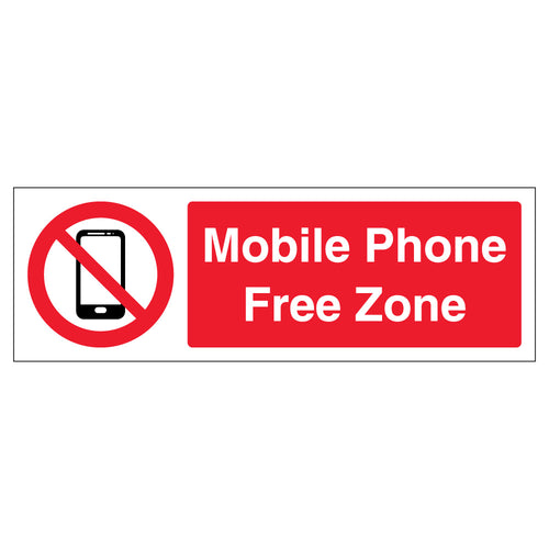 Mobile Phone Free Zone Safety Sign For Staff Areas Now