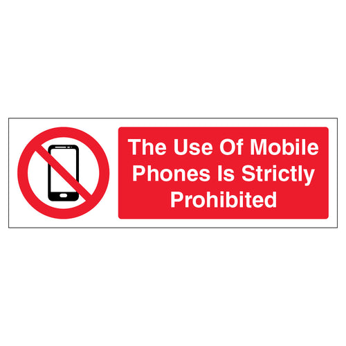 No Mobile Phones Safety Sign Clear Prohibition For Staff