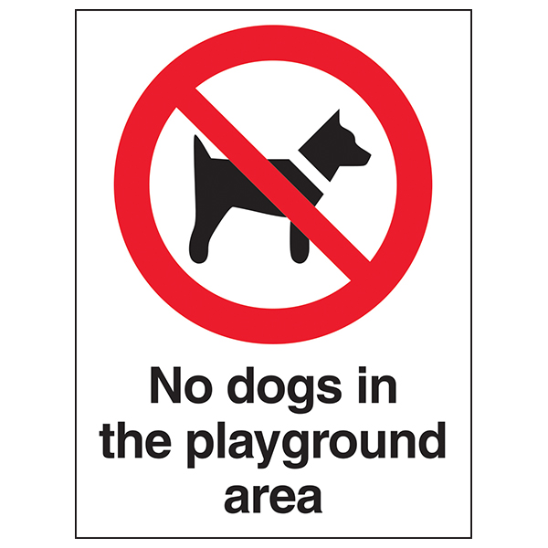 No Dogs In Playground Safety Sign Compliant For Parks