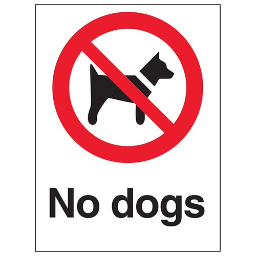 No Dogs Safety Sign EN ISO 7010 Compliant for Parks