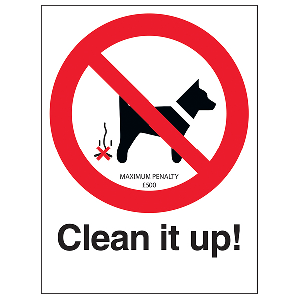 Clean It Up Safety Sign Compliant EN ISO 7010 For Sites