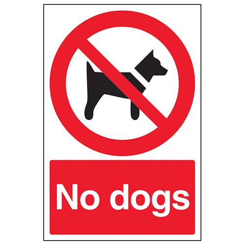 No Dogs Safety Sign EN ISO 7010 Compliant For Parks