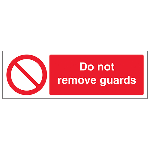 Do Not Remove Guards Safety Sign Protects Landscapers