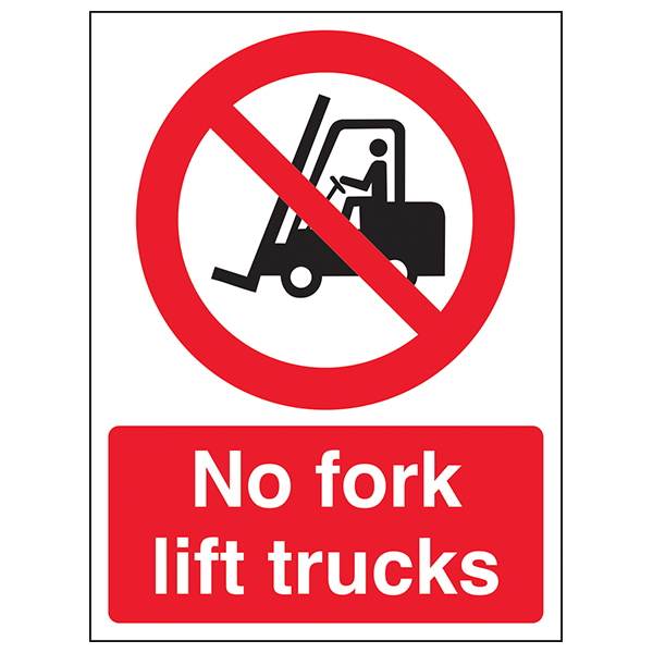 No Forklift Trucks Safety Sign UK Workplace Warning